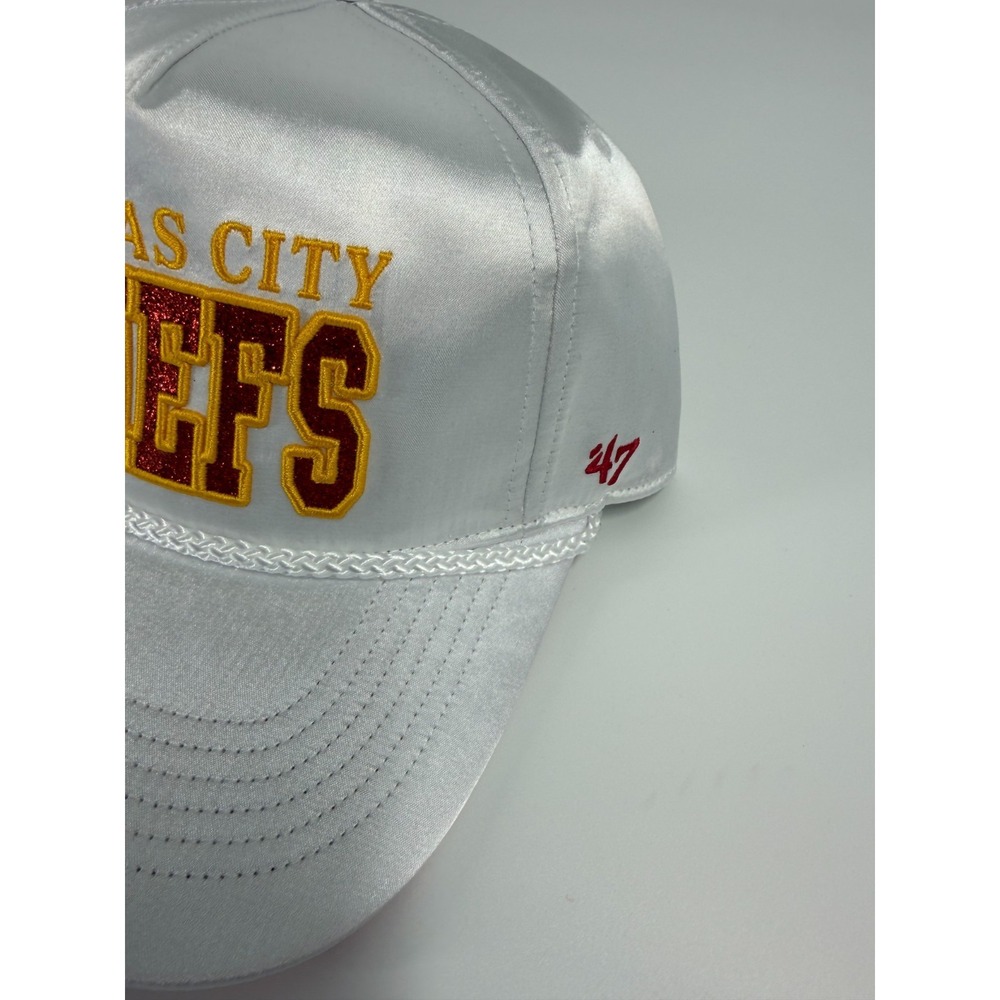 Kansas City Chiefs '47 Brand Womens White Outspoken Hitch Adjustable Hat Cap NWT - Picture 3 of 5